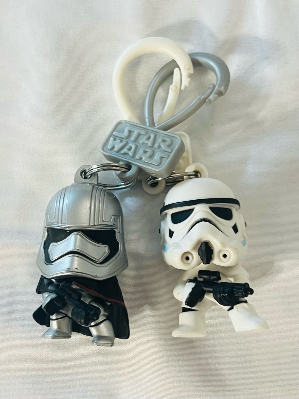 Star Wars Keychain Duo — Silver and White Stormtrooper & Captain